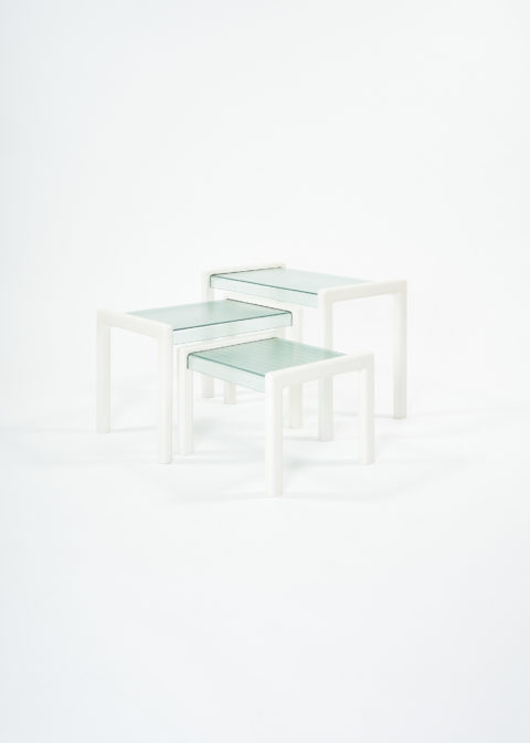 FROSTED glass nesting tables FROSTED glass nesting tables