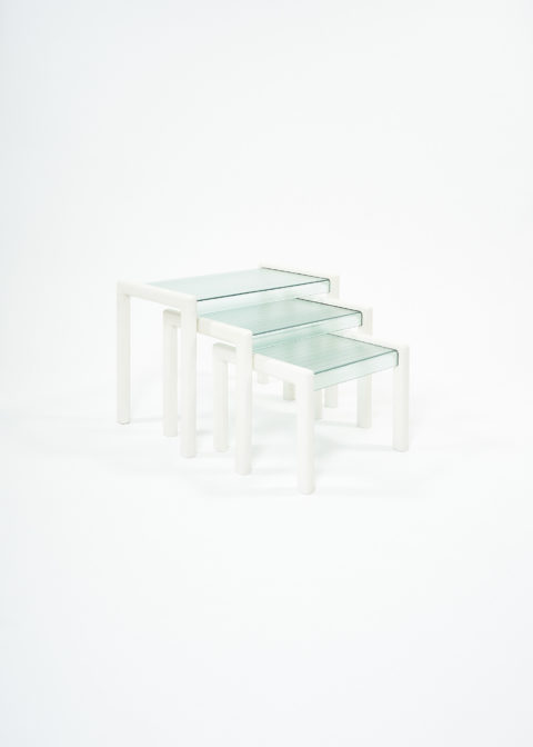 FROSTED glass nesting tables FROSTED glass nesting tables