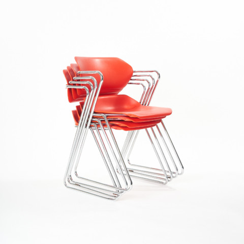 Set of four ACTON STACKER chairs by Hugh Acton for American Seating
