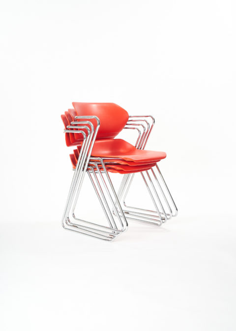 Set of four ACTON STACKER chairs by Hugh Acton for American Seating