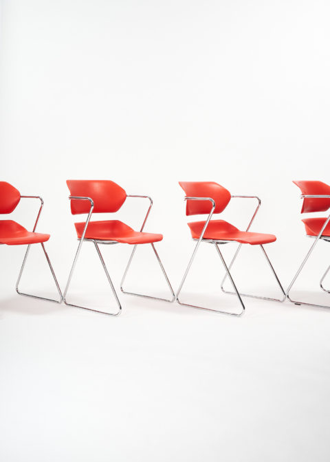 Set of four ACTON STACKER chairs by Hugh Acton for American Seating