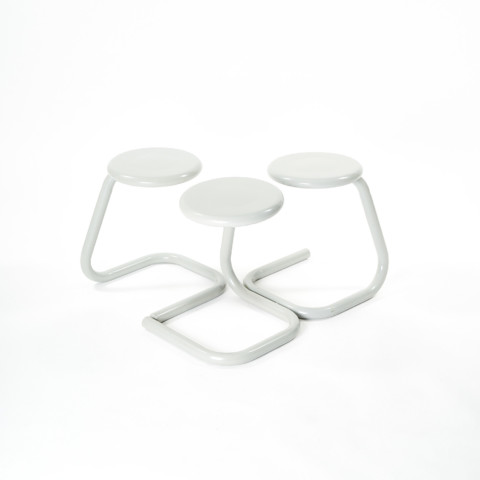 18″ gray PAPERCLIP stool by Kinetics