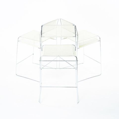 Trio of GRIDPLATE stools by Tomado Trio of GRIDPLATE stools by Tomado