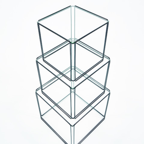 Trio of ISOCELE nesting tables by Max Sauze