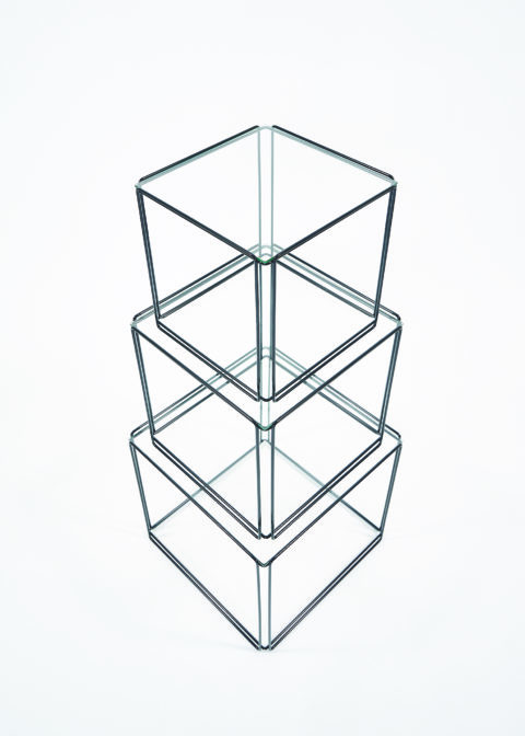 Trio of ISOCELE nesting tables by Max Sauze