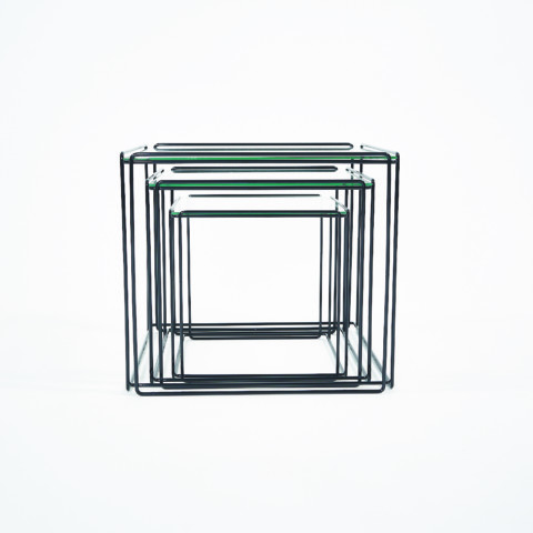 Trio of ISOCELE nesting tables by Max Sauze