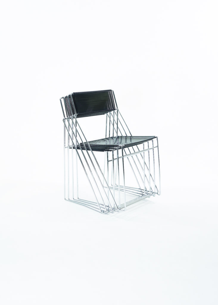 Set of 4 NUOVA X-LINE chairs by Niels Jørgen Haugesen for Hybodan