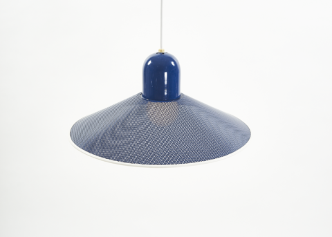 1980s PERFORATED metal pendant