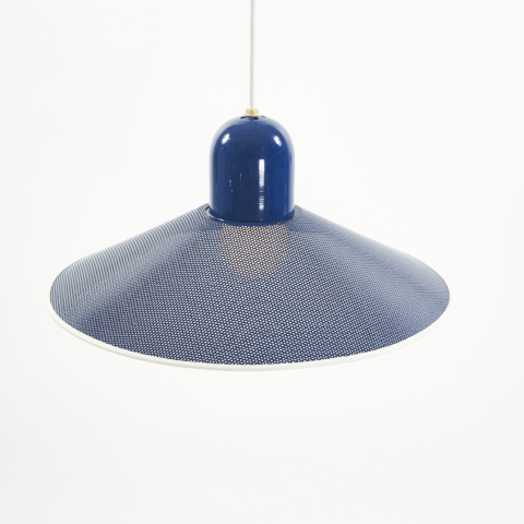 1980s PERFORATED metal pendant