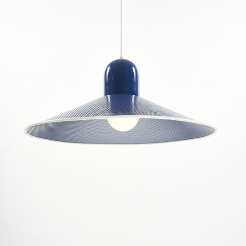 1980s PERFORATED metal pendant