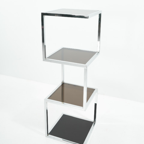 Étagère tripartite CHROME 1970s